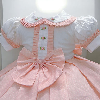 Peach classic dress