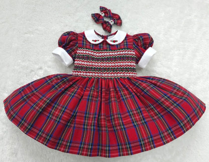 Tartan dress PRE ORDER HERE IN 2 WEEKS ( got matching boys suit coming as well )