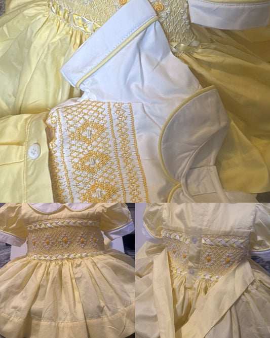 Lemon smocked back and front