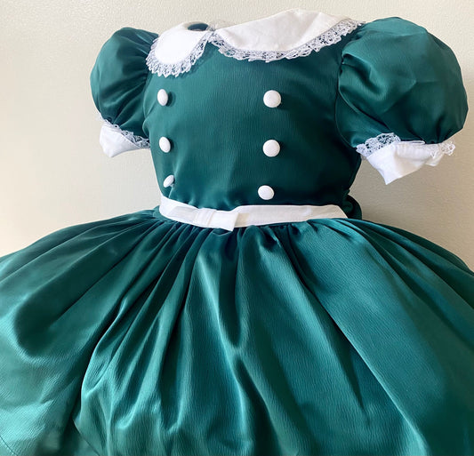Emerald green classic dress