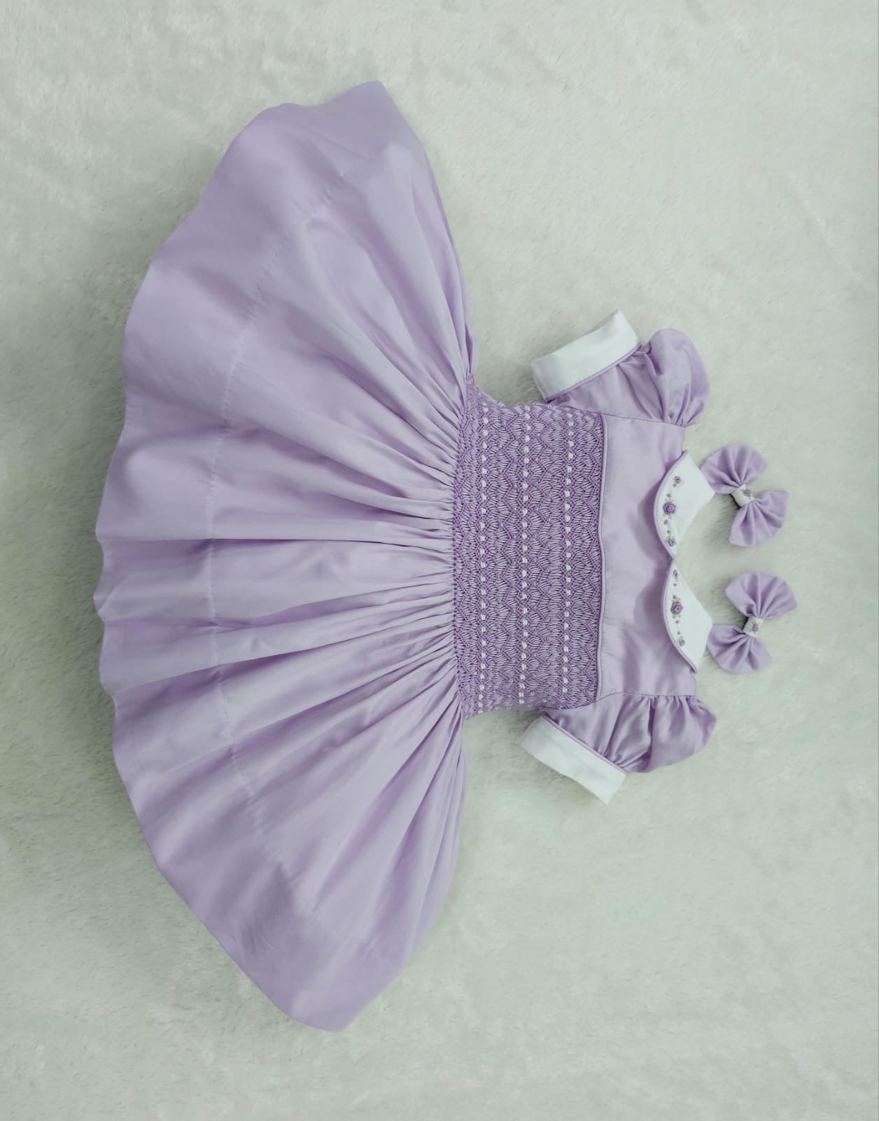 Lilac smocked dress