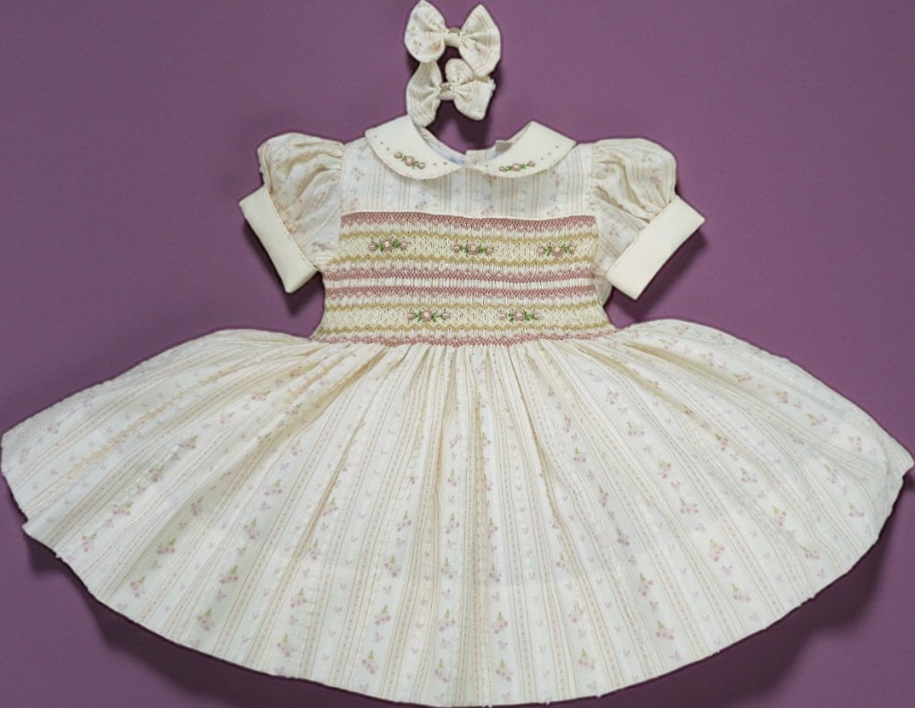 Vintage style smocked dress