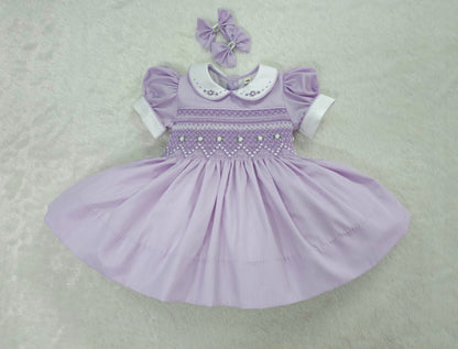 Lilac smocked dress