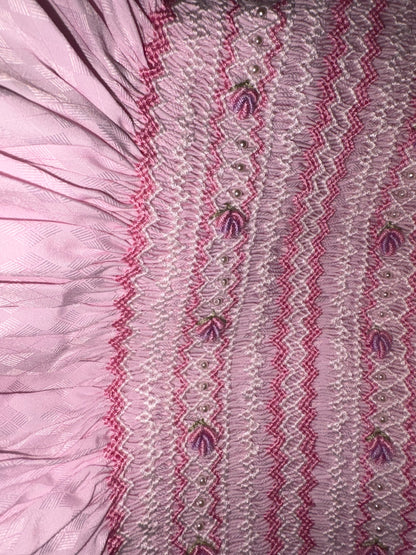 Soft Pink Hand-Smocked Dress