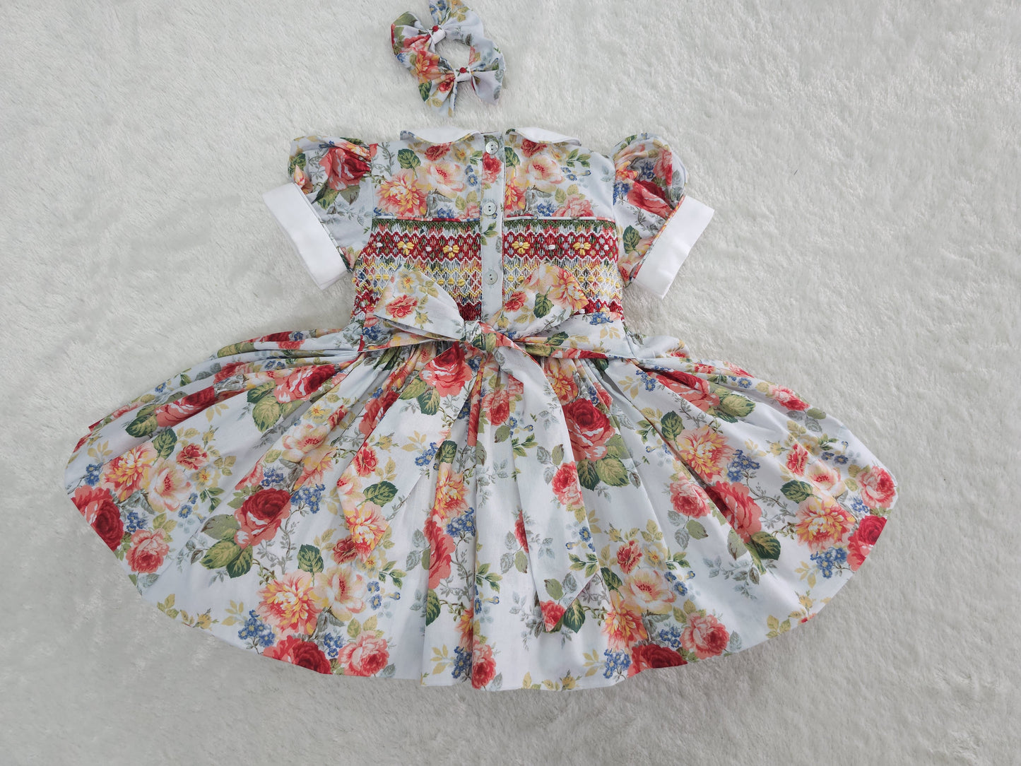 Floral smocked back & front