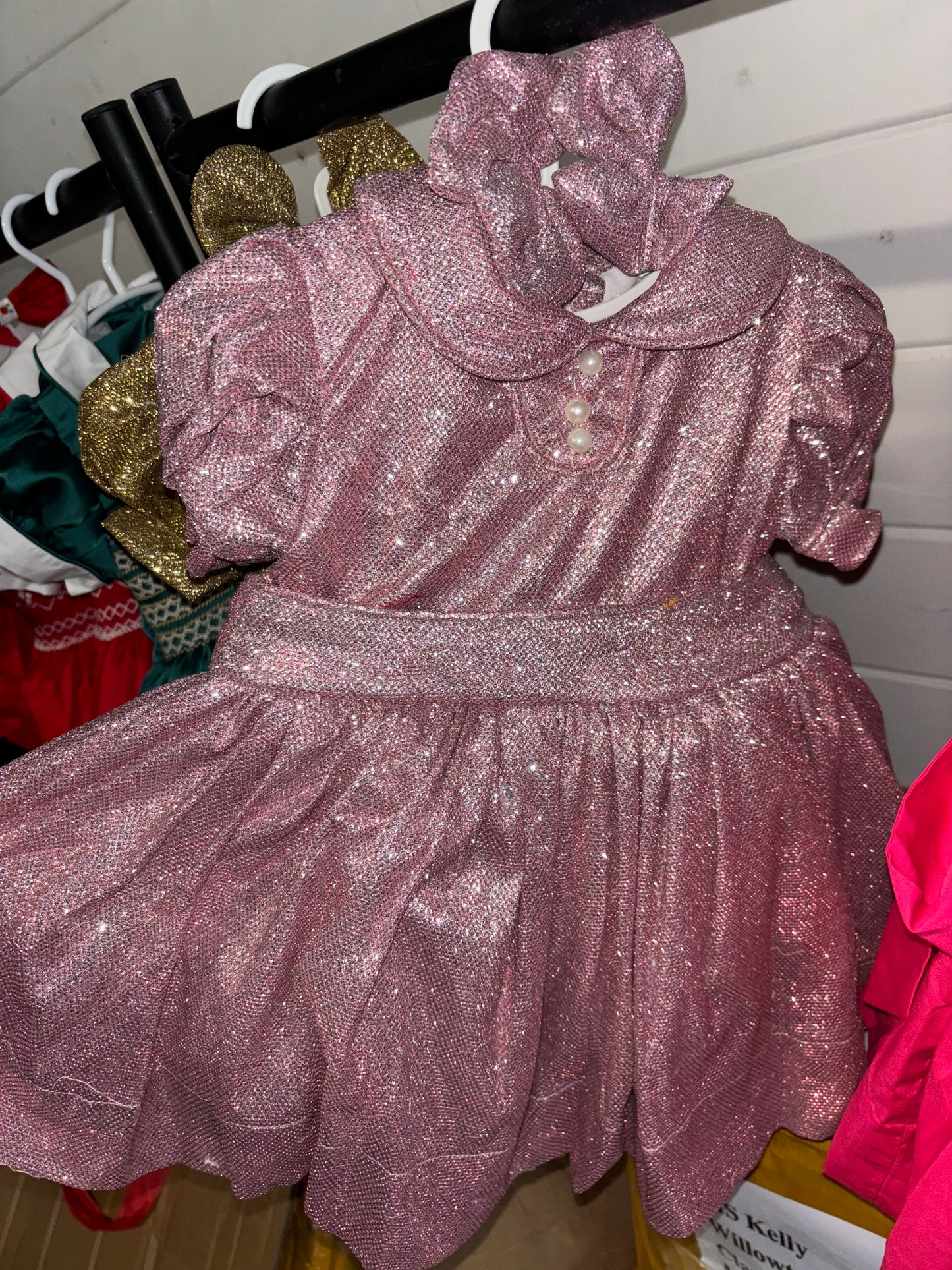 Pink glitter dress