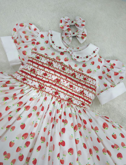Strawberry smocked dress