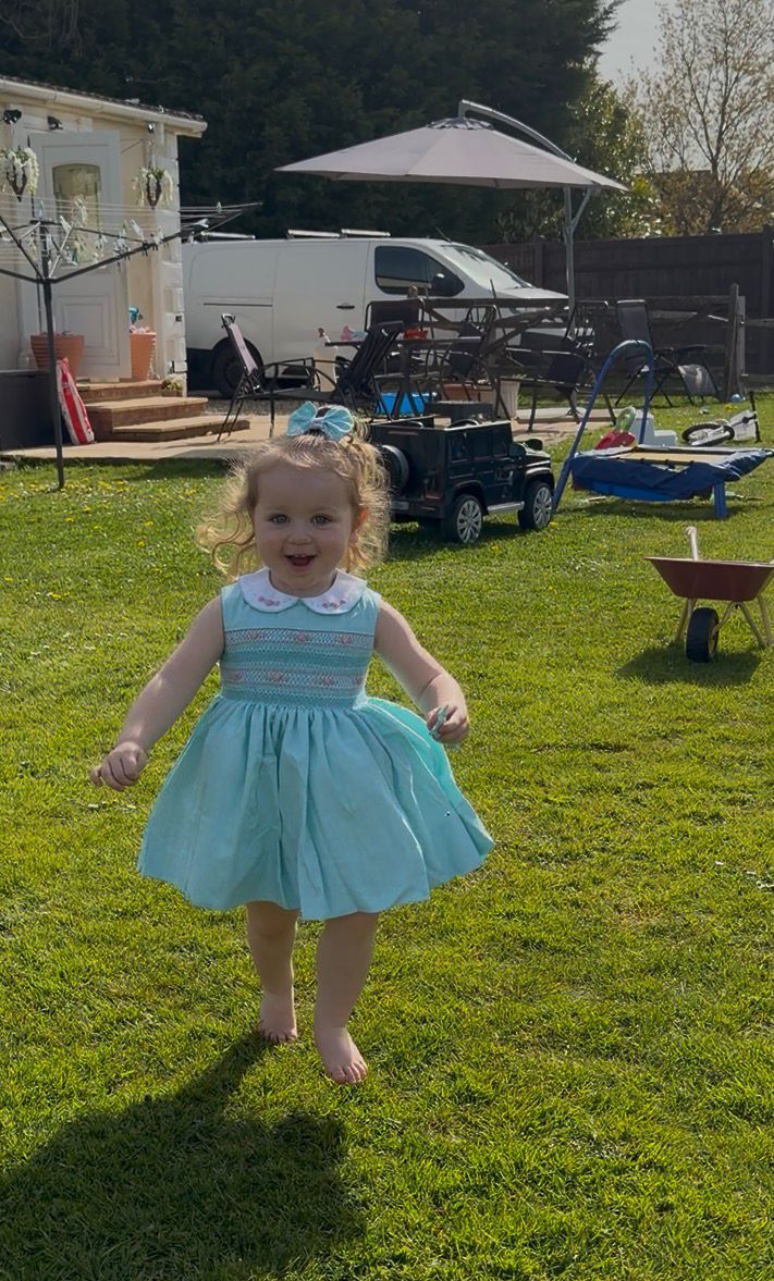 Hand Smocked Baby Girl Dress UK | Mint Sleeveless Dress with Pink Smocking | Matching Boys Outfit | Baby Jones Ltd