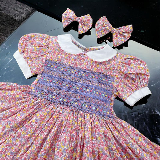 Geblümtes Liberty-Smock-Kleid
