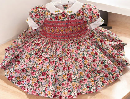Floral smocked back and front
