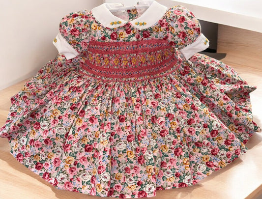 Floral smocked back and front