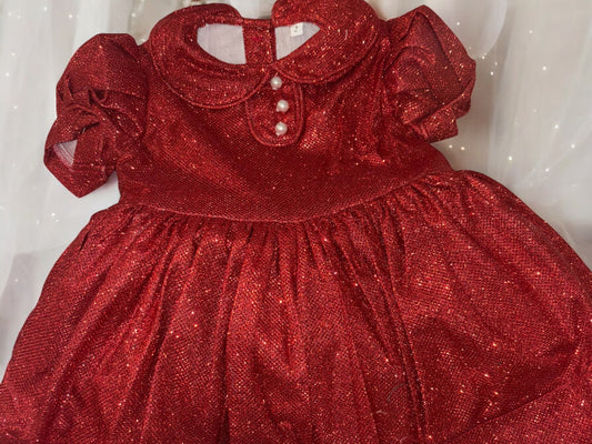Red glitter dress