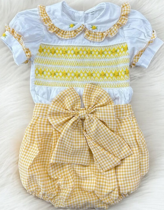 Girls checkered romper