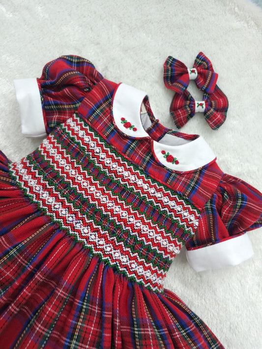 Tartan dress PRE ORDER HERE IN 2 WEEKS ( got matching boys suit coming as well )