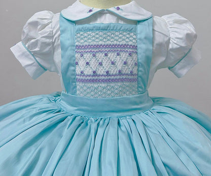 Mint & Lilac smocked pinafore