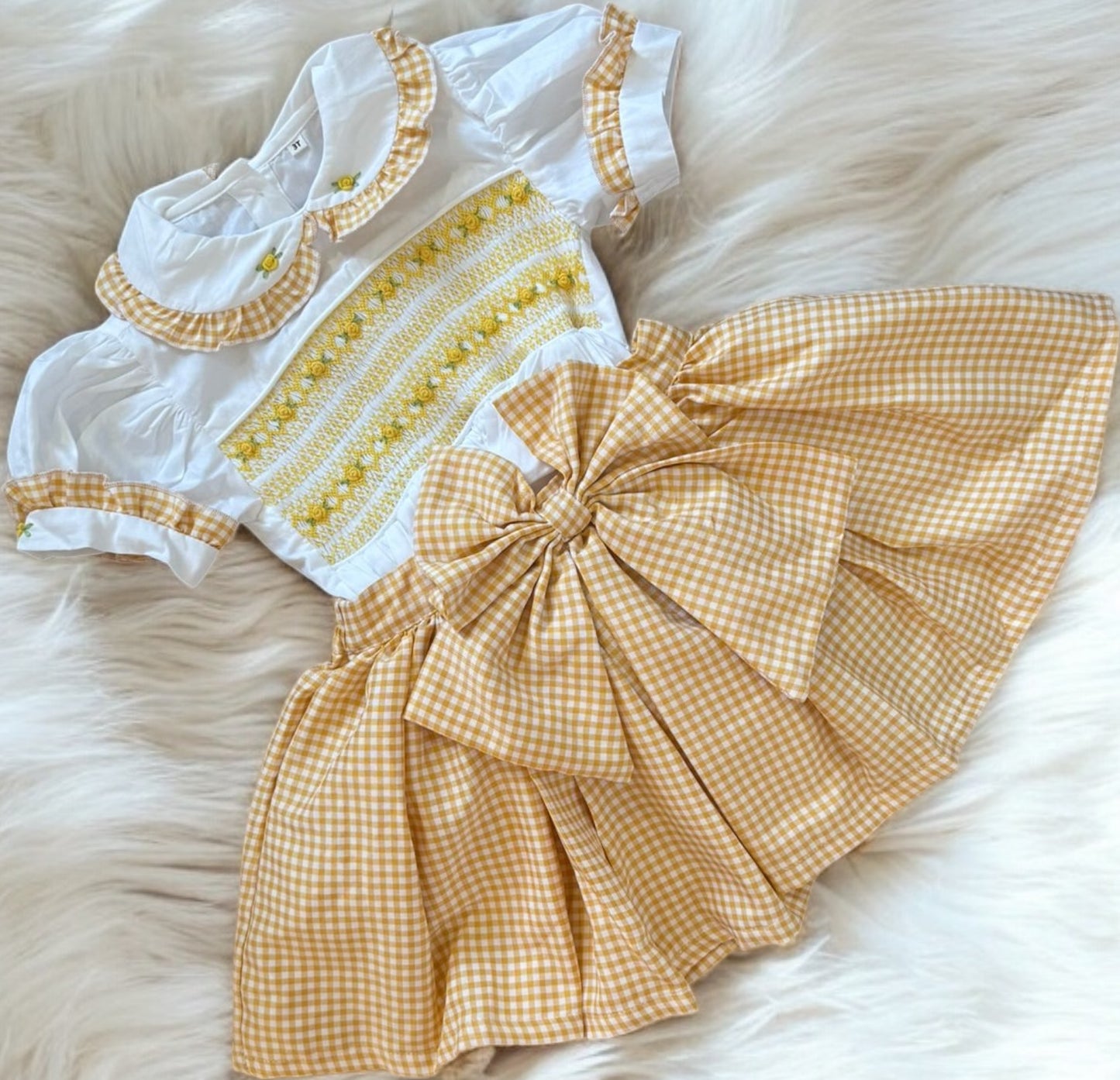 Checkered skirt set