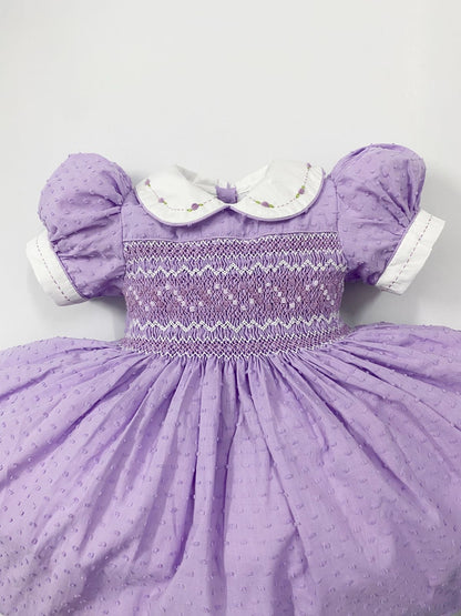 Luxe lilac smocked dress ( got matching romper for sale as well )
