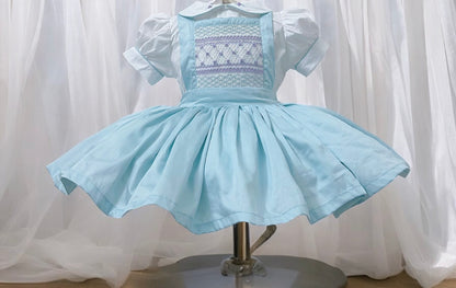 Mint & Lilac smocked pinafore
