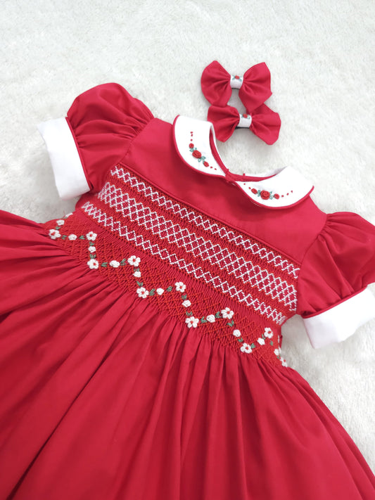 Red Smocked Dress