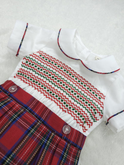 Tartan boy suit PRE ORDER HERE IN 2 WEEKS ( got matching girls romper available and dress )