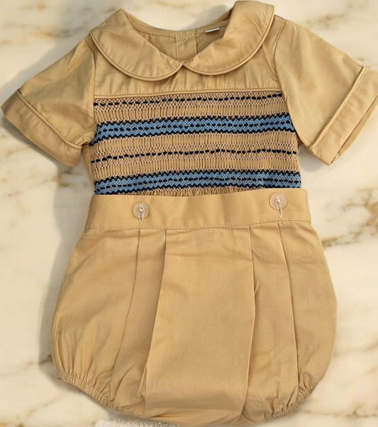 Tan and blue boys suits ( there’s matching dresses available )