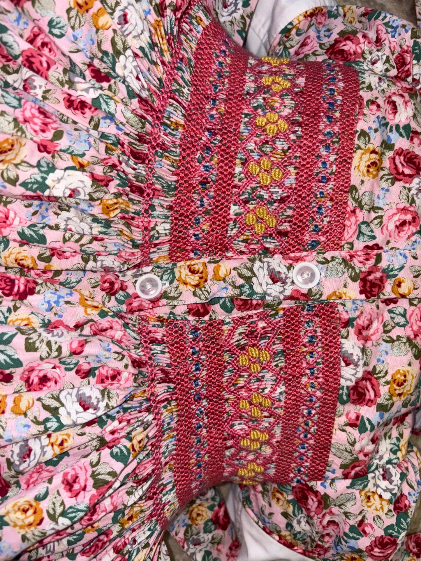Floral smocked back and front