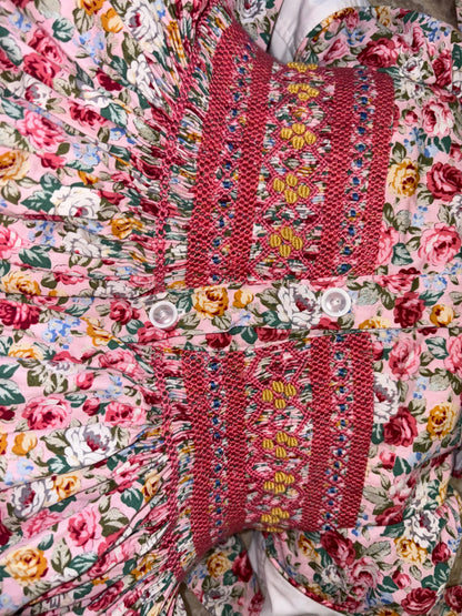 Floral smocked back and front
