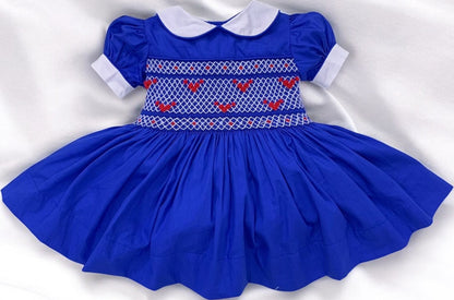 Royal blue with red and bead detailing - New Snow White dress