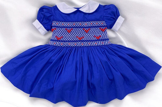 Royal blue with red and bead detailing - New Snow White dress