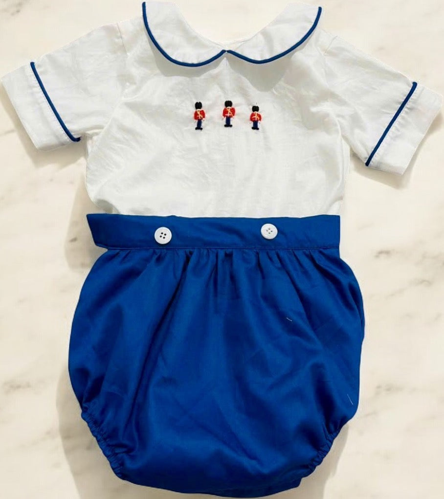 Boys embroidered soldier suit