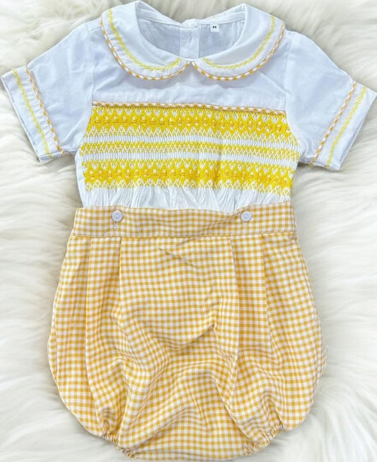 Checkered boys suit