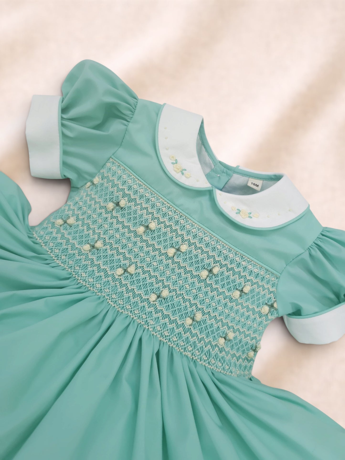 Duck Egg Aqua hand smocked dress ( got matching boys suit available )