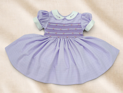 Lavender Rose Hand-Smocked Dress