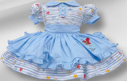 Classic Little Mermaid dress with detachable pinny
