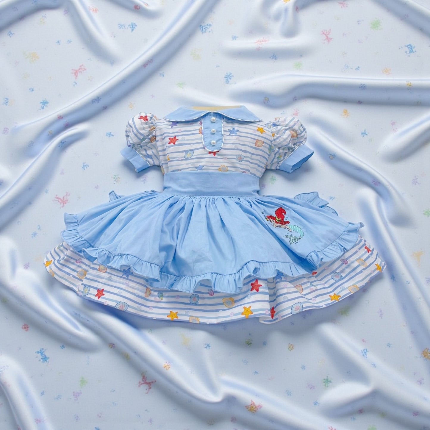 Classic Little Mermaid dress with detachable pinny