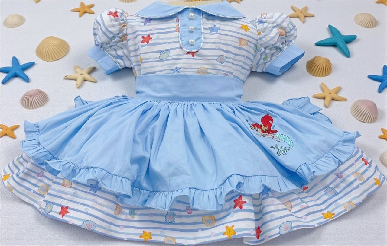 Classic Little Mermaid dress with detachable pinny