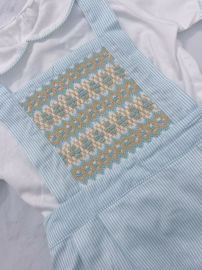 Blue stripe with gold boys suit ( got matching dress available )