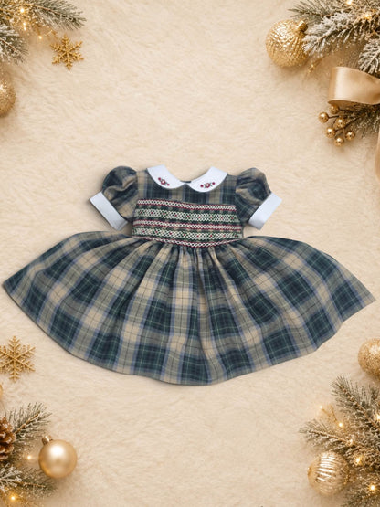 Tartan Hand Smocked Dress