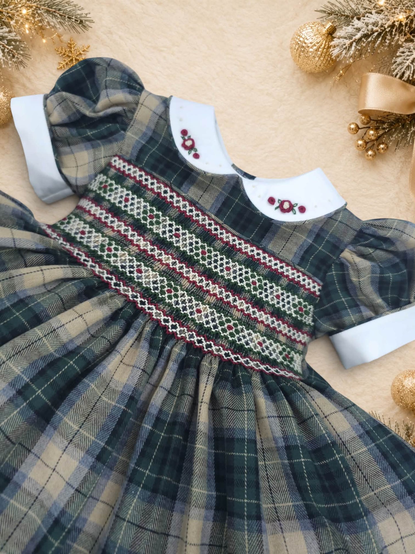 Tartan Hand Smocked Dress