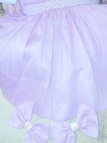 💜🩷💜 Fliederfarbenes gesmoktes Kleid 💜🩷💜